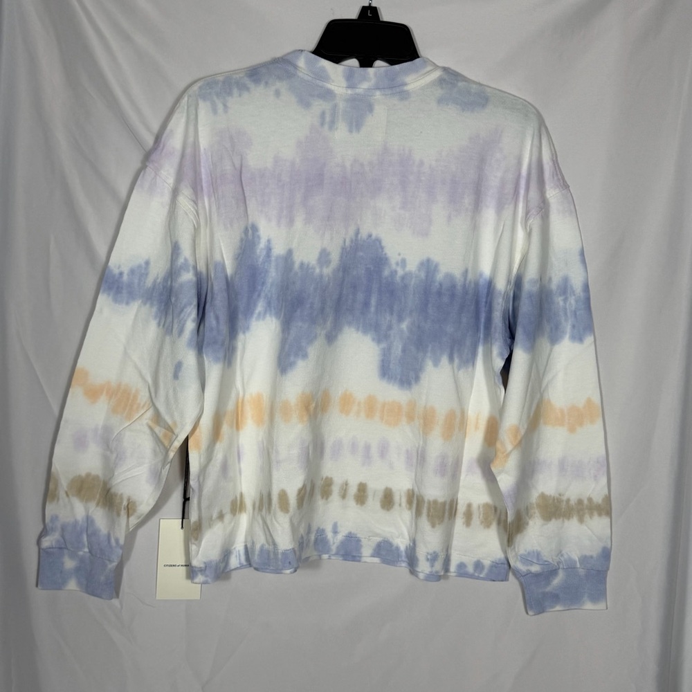 Citizens Of Humanity Light Tie-Dye Long Sleeve Oversized T-Shirt, NWT Size Small - Picture 5 of 13
